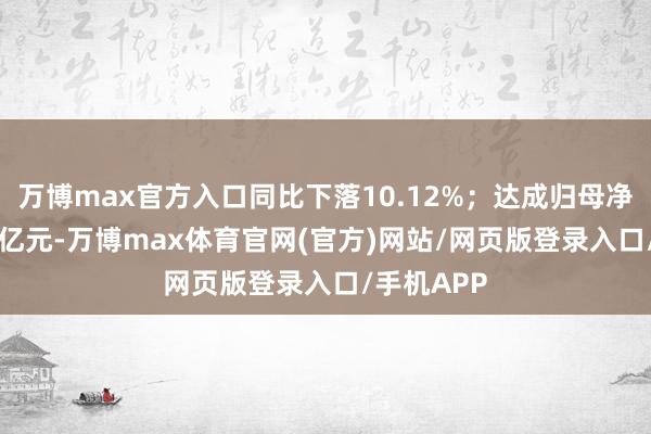 万博max官方入口同比下落10.12%；达成归母净利润2.46亿元-万博max体育官网(官方)网站/网页版登录入口/手机APP