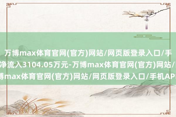 万博max体育官网(官方)网站/网页版登录入口/手机APP 当日主力资金净流入3104.05万元-万博max体育官网(官方)网站/网页版登录入口/手机APP